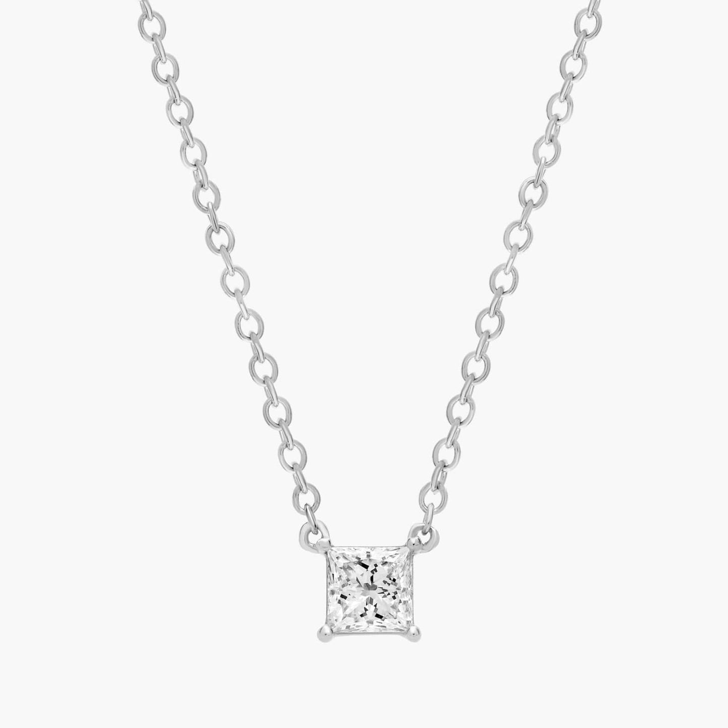 Princess Cut Diamond Solitaire Pendant