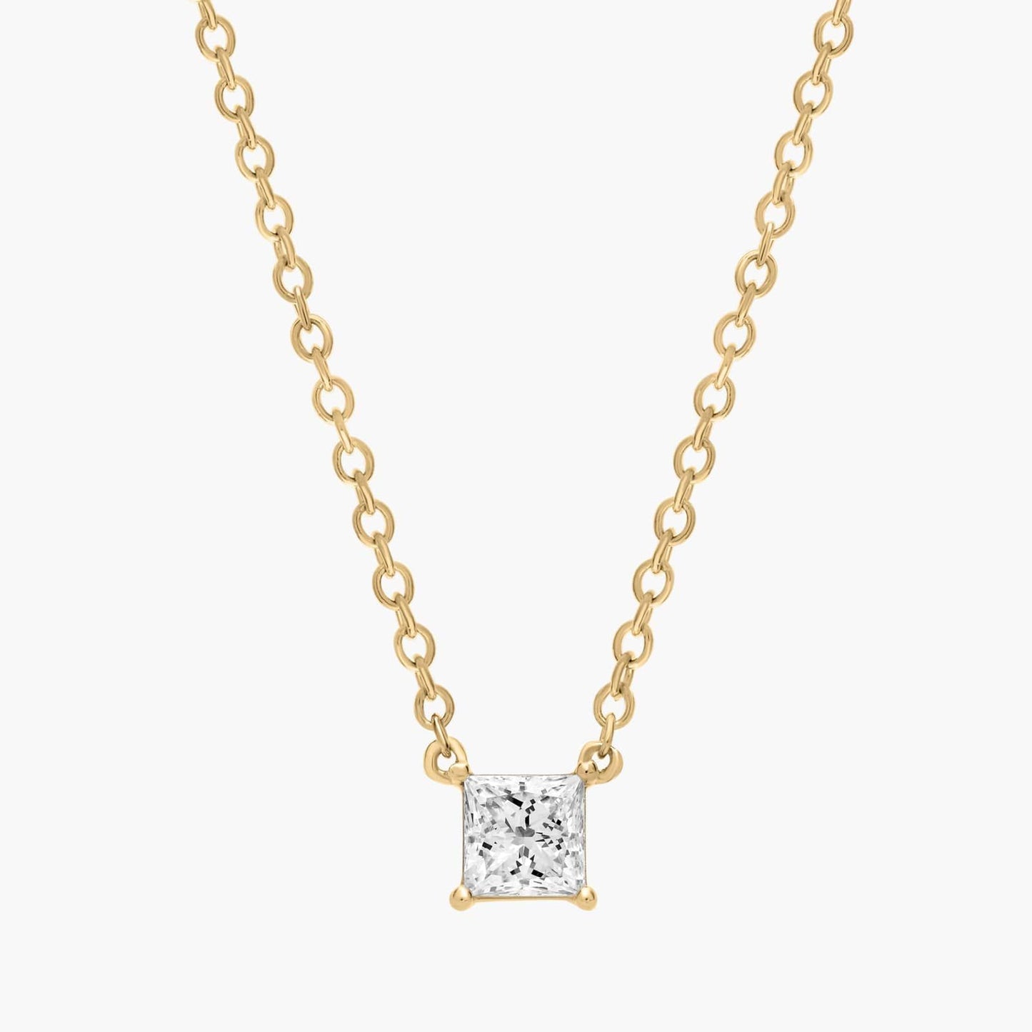 Princess Cut Diamond Solitaire Pendant