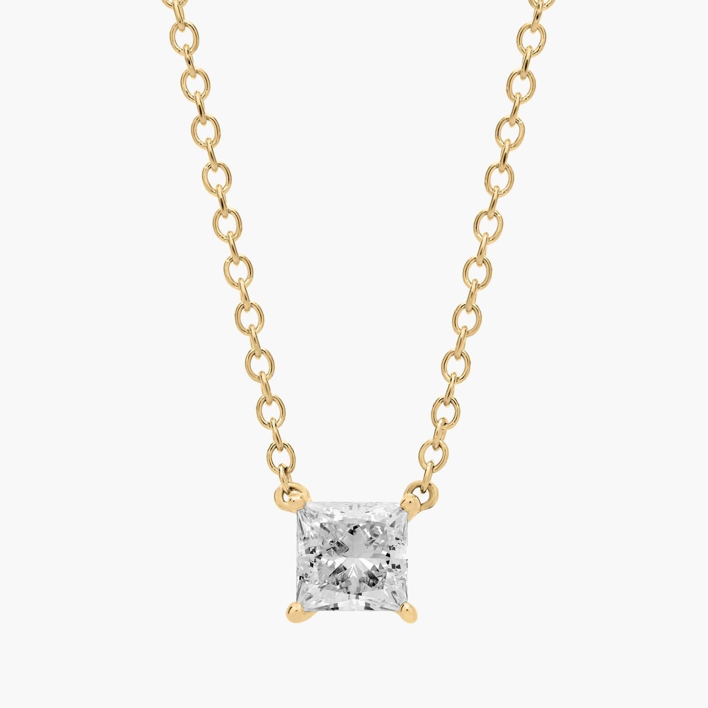Princess Cut Diamond Solitaire Pendant