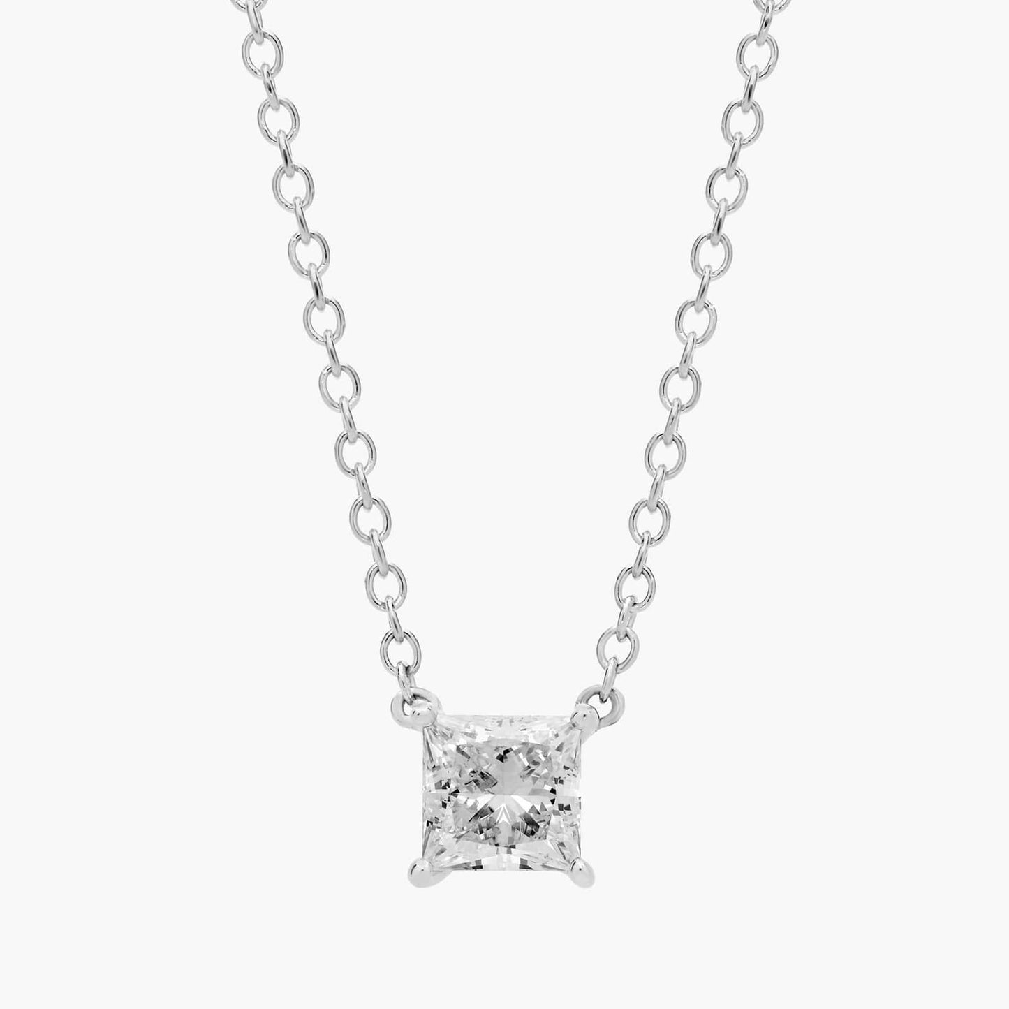 Princess Cut Diamond Solitaire Pendant