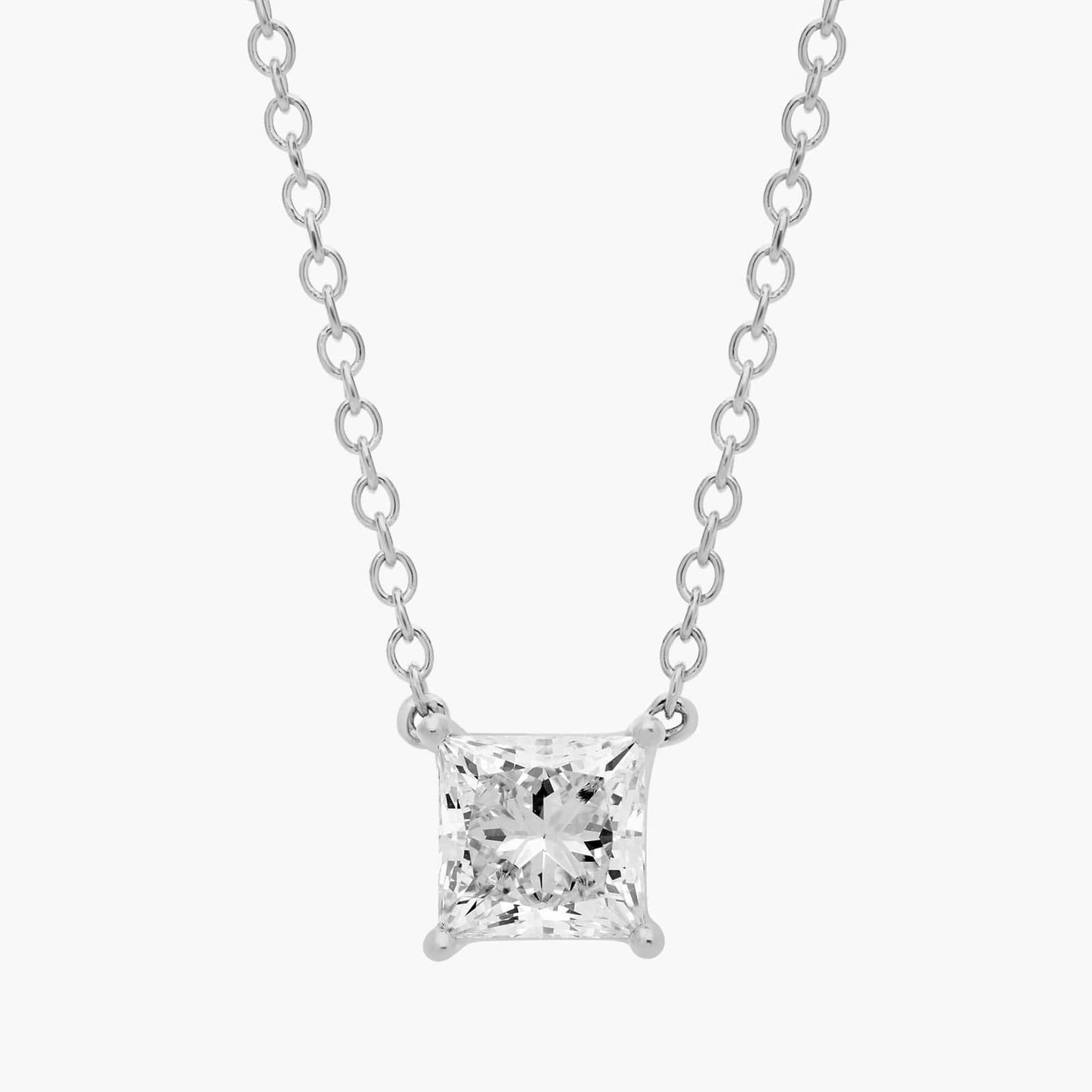 Princess Cut Diamond Solitaire Pendant