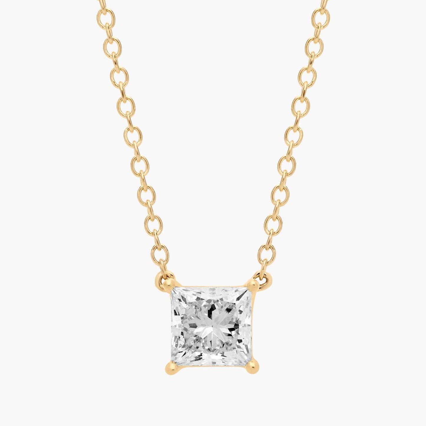 Princess Cut Diamond Solitaire Pendant