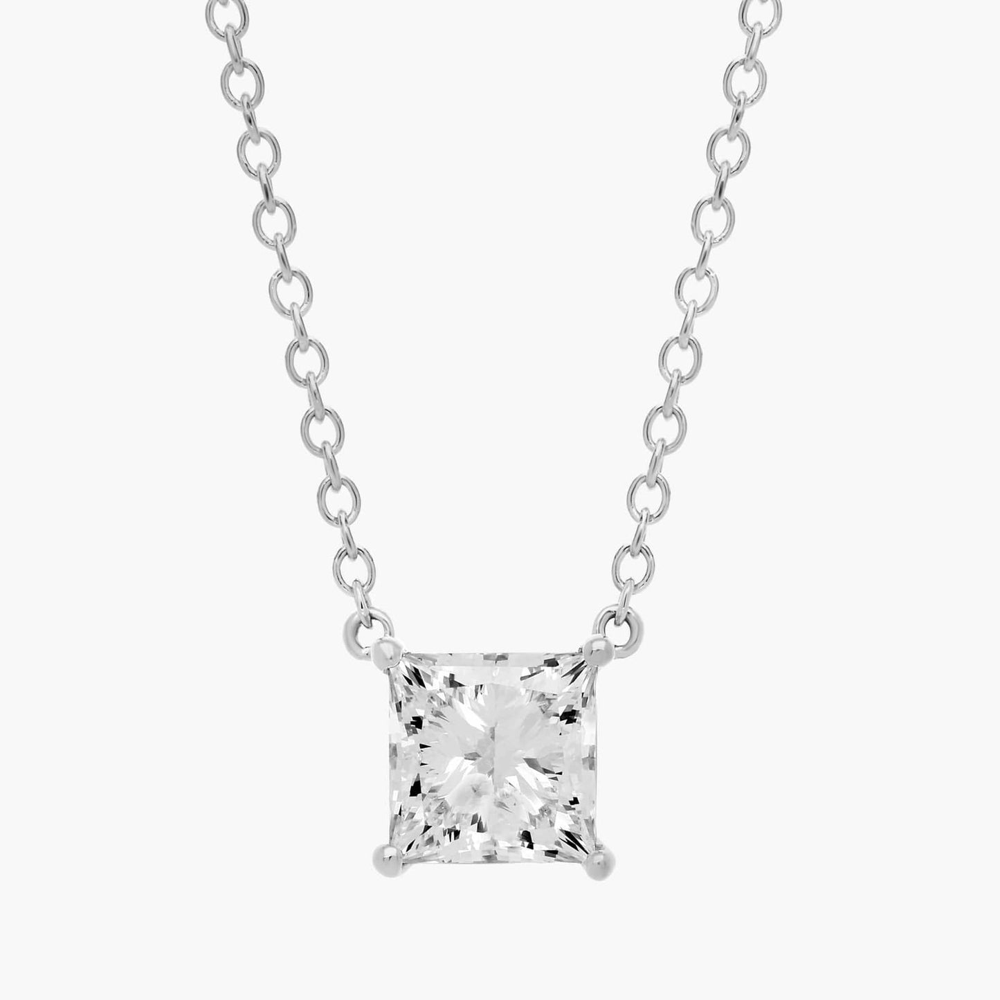 Princess Cut Diamond Solitaire Pendant