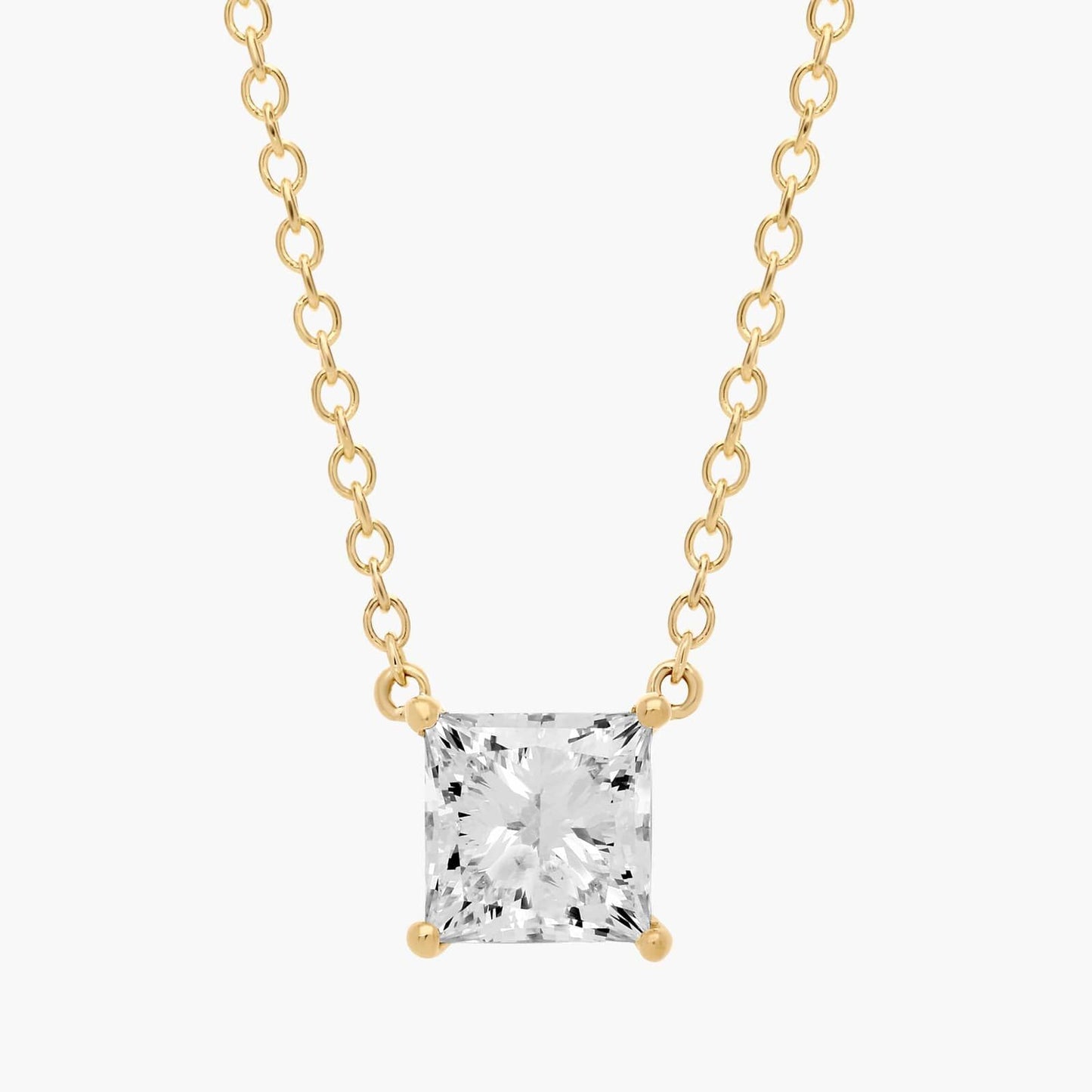 Princess Cut Diamond Solitaire Pendant