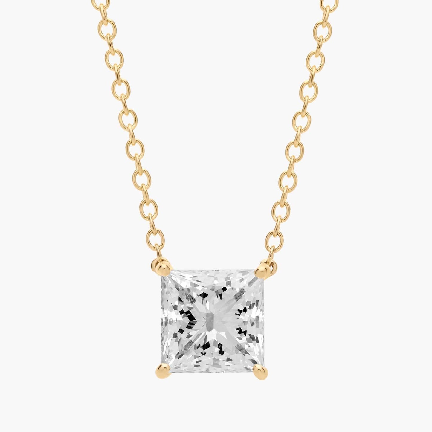 Princess Cut Diamond Solitaire Pendant