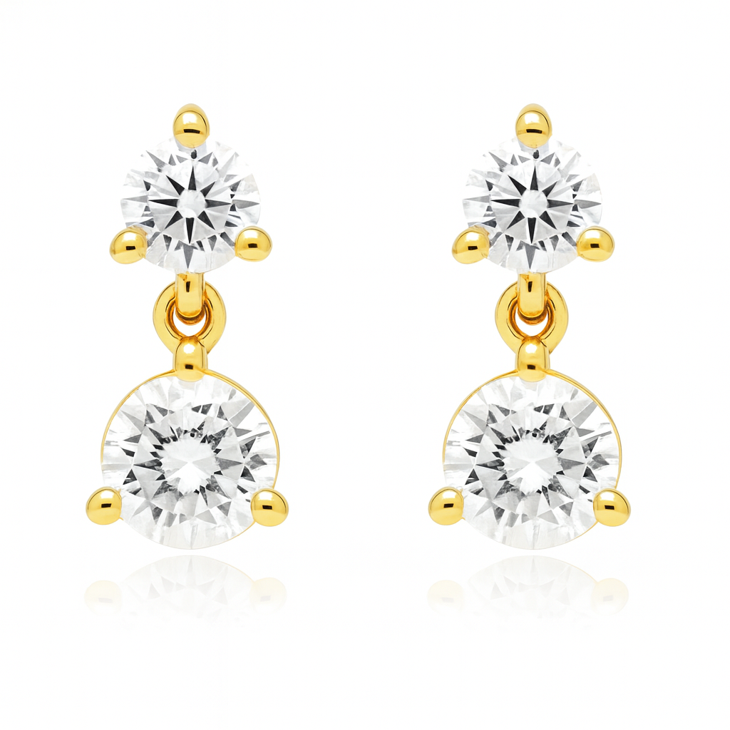 Dani's Signature Two-Stone Drop Earrings
