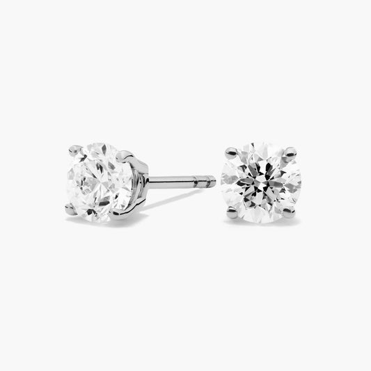 Round Brilliant Diamond Stud Earrings